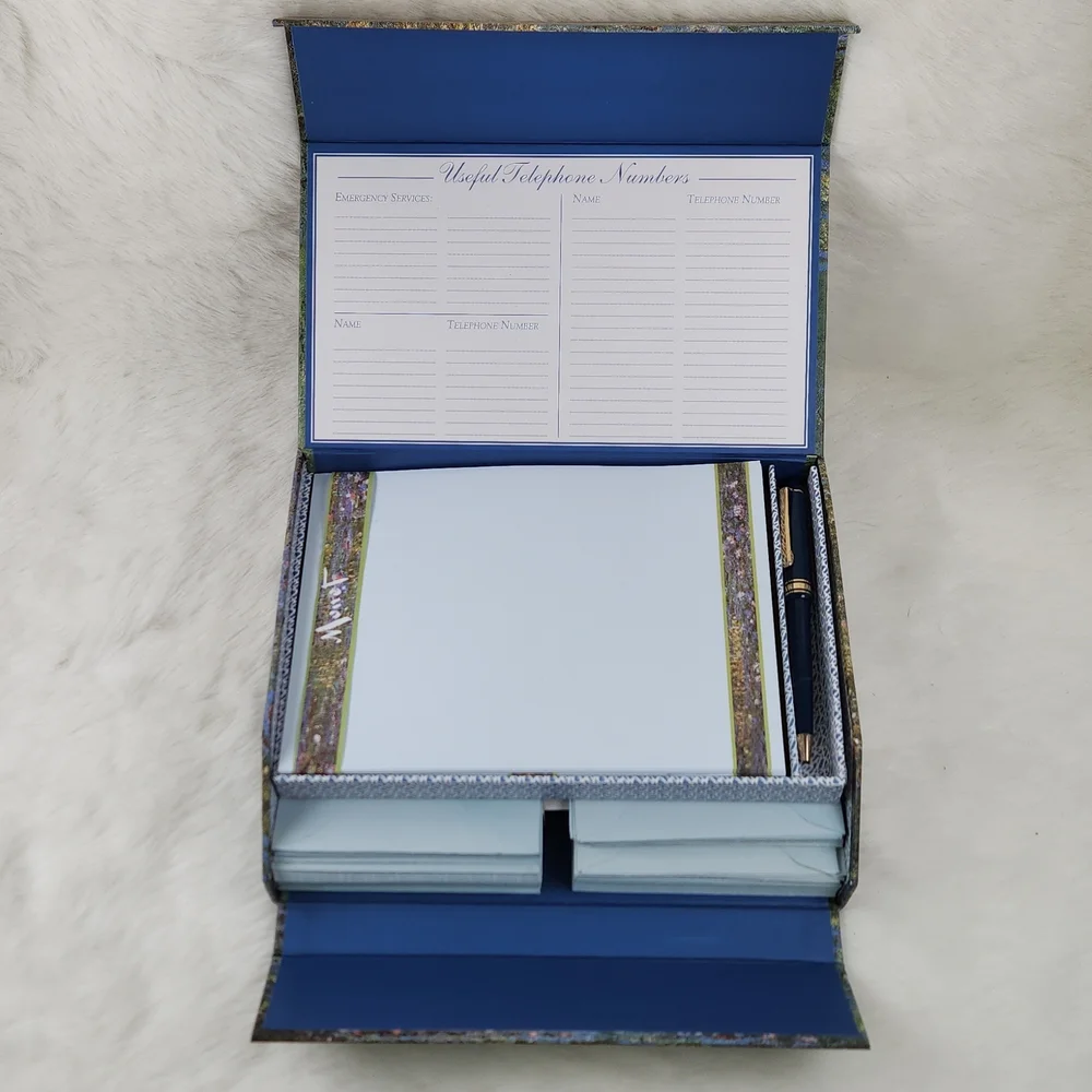 The Monet Desk Set, 20 Monet Cards, Stationery, envelopes & pen, ENGLAND, '98